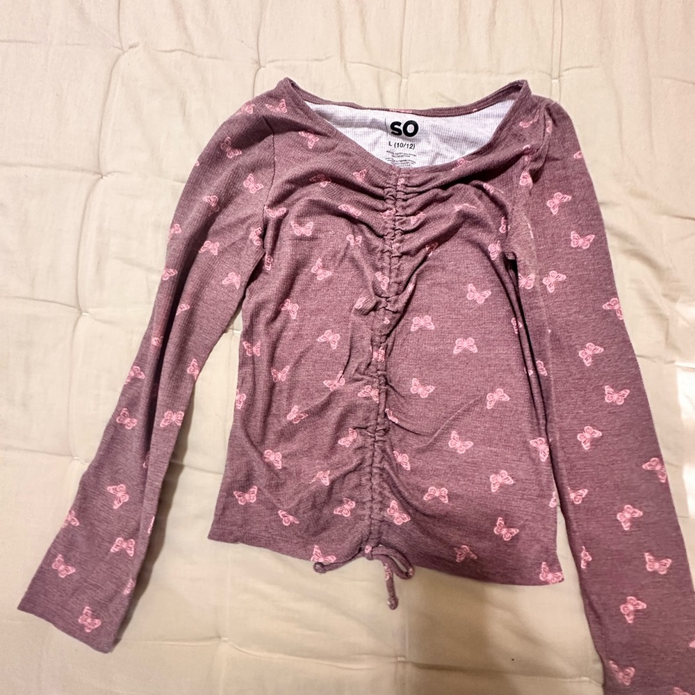 SO Kids Long Sleeve Top - Pink and Purple
